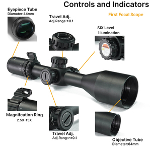 Mira Telescópica BANGBANG Oculus S 2.5-15X56 SFIR FFP, Mira Óptica de Caza con Tubo de 30 mm, HD con Iluminación para Observación de Vida Silvestre - Product Image 6