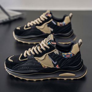 Baskets rétro confortables pour hommes Printemps 2026 – Tige en tissu extensible souple – Chaussures décontractées toutes saisons avec fermeture éclair et semelle antidérapante résistante aux taches - Product Image 3