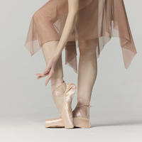 Chaussons de pointe en satin Baiwu pour débutants, chaussures de danse à semelle rigide pour la pratique des pointes 126131020