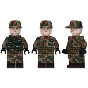 Azione militare cinese India soldato esercito Mini Figure Building Block giocattoli Legoinglys
