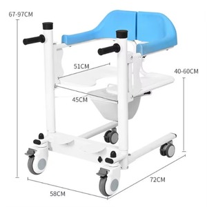 New Products Manual Patient Transfer Lifts <b>Elderly</b> <b>Mobile</b> Wheelchairs with Wheels Disabled People Move Toilet and Bath Chairs - Product Image 4