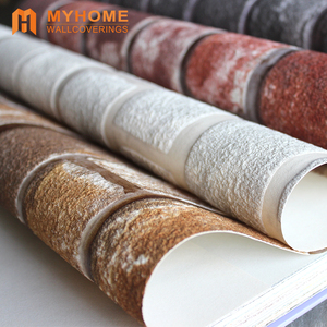 Wallpaper PVC Busa 3D Bata Modern/Wallpaper Suede Marmer Papel Lapisan Dinding - Product Image 4