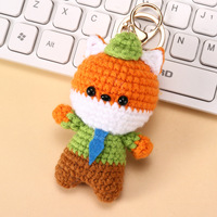 Porte-clés en peluche fait main Judy Nick, pendentif mignon en crochet, cadeau, poupée de dessin animé, vente en gros, pour enfants et adultes, Zootopia