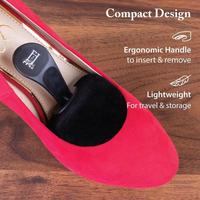 Embauchoirs floqués pour chaussures à talons hauts, personnalisables avec logo, résistants aux plis, durables, écologiques, en PU, à bout pointu/arrondi, pour le voyage