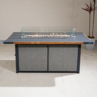 Table de foyer moderne à gaz avec allumage sécurisé, chauffage de terrasse pour hôtels et fêtes en plein air dans les fermes