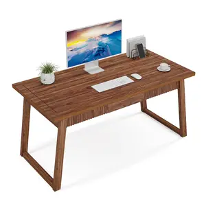 Tribesign Solid Wood Rustic PC Laptop Computer Workstation Home Office Desks Living Room Furniture