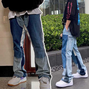 Venta al por mayor OEM: Vaqueros de algodón 100% de alta calidad para hombre, diseño vintage bordado, corte recto, cintura media, estilo urbano de invierno y primavera. - Product Image 2