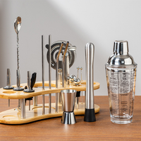 Shaker à cocktails professionnel en verre de 400 ml, ensemble d'accessoires pour bar à cocktails