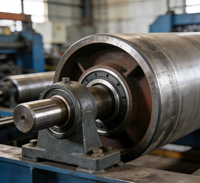 Rouleau de convoyeur minier industriel personnalisé, matériau en acier au carbone de haute qualité, forte capacité de charge, longue durée de vie