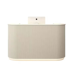 Mostrador de Recepción Blanco Moderno con Caja Registradora Resistente, Precio Económico para Salones de Belleza, Oficinas, Hoteles, Gimnasios, Hospitales - Product Image 5