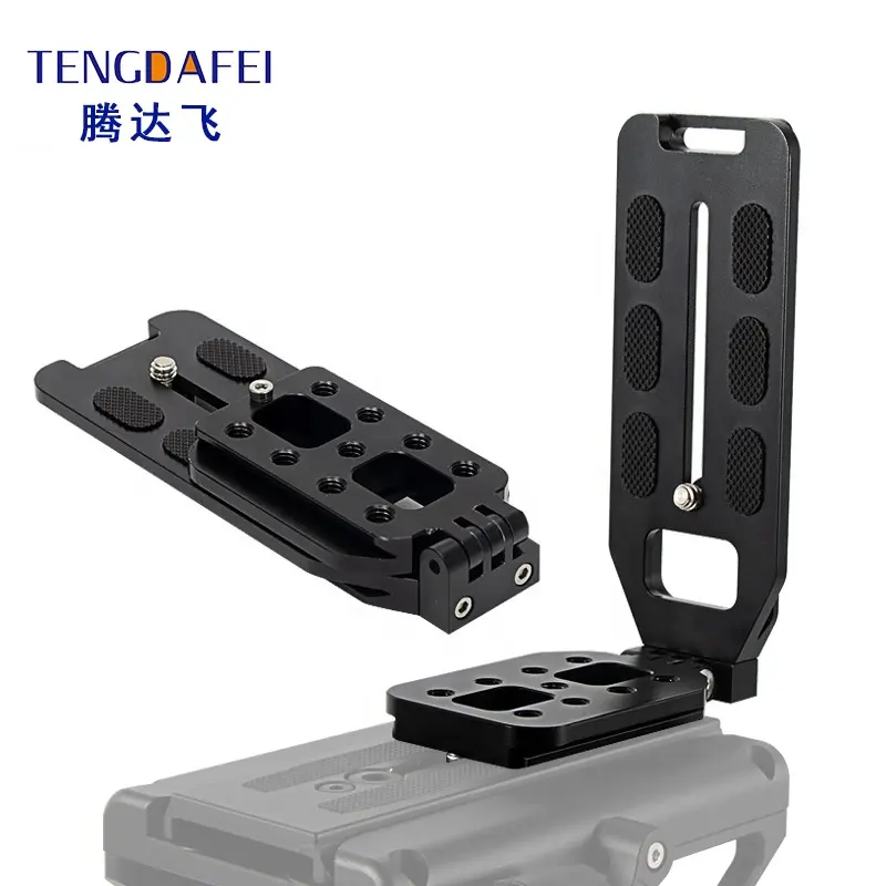 With Ronin L-shaped Vertical Clapper S/SC SLR Stabilizer Universal Camera Quick Release Plate Aluminum Alloy Black Compatible