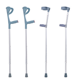 Stampelle Leggere Regolabili in Alluminio per Avambraccio e Gomito, Impugnatura Ergonomica Antiscivolo, Ausilio per la Mobilità per Adulti e Anziani - Product Image 1