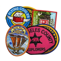 Patch brodé personnalisé fait main, effet 3D, bordure entièrement surpiquée, patchs thermocollants en PVC pour chapeau, motif de transfert thermique en forme de fleur