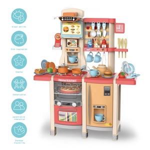 Grande <span class=keywords><strong>cuisine</strong></span> de jeu pour enfants de 100 cm, 65 pièces, ensemble de <span class=keywords><strong>cuisine</strong></span> d'imitation pour enfants, jouets de <span class=keywords><strong>cuisine</strong></span> pour filles avec lumières et sons - Product Image 2