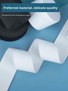 Độ đàn hồi cao ban nhạc đàn hồi quần cho trẻ em màu đen trắng thoáng khí đồng bằng rộng phẳng mỏng dây thắt lưng mỏng đàn hồi cao su ban nhạc - Product Image 3