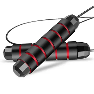 Exercício personalizado Gym Workout Training Fitness Heavy Steel Cable Wire Bearing Ponderado Skipping Rope Ajustável Velocidade Pular Corda