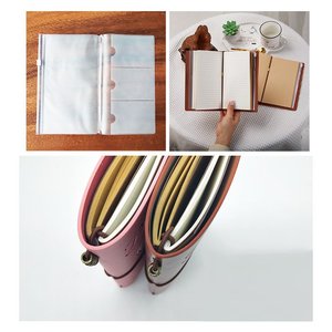 Top vente en gros A6 Vintage rechargeable Kraft Pages intérieures LOGO en relief en cuir lié fille papa Journal cahier - Product Image 5