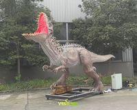 Dinosaures animatroniques grandeur nature, modèle de dinosaure à moteur servo, réaliste, en caoutchouc, fait main, Indominus Rex pour exposition en parc intérieur