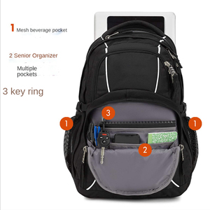 Sac à dos pour ordinateur portable en nylon imperméable, grand espace, nouveau design 2025, mode extérieure, personnalisé - Product Image 3