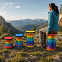 Siège de haute altitude Rainbow avec hauteur réglable pour vallons, sommets, coucher de soleil, ciel, voyage, montagne alpine