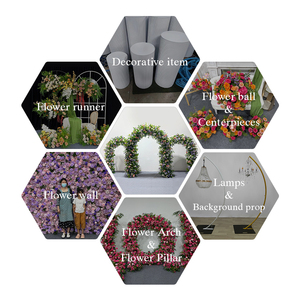 Pastel Purple-Pink & Greenery Floral Arch with Side Arches <b>Artificial</b> <b>Flower</b> Set for Wedding Entrance Styling - Product Image 5