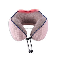 Coussin pliable en mousse à mémoire de forme pour le cou en forme de U avec logo pour avion