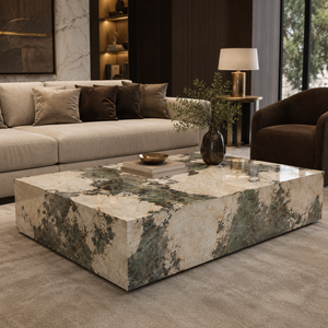 Losas de piedra sinterizada con aspecto de mármol verde esmeralda Victoria Gold, losa de porcelana con aspecto de mármol pulido, 1600 x 32 - Product Image 2