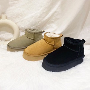 Botas de Nieve de Cuero para Mujer con Comodidad Invernal para el Día a Día - Product Image 2