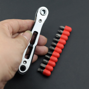Ultra-Thin Dual-Way <strong>Ratchet</strong> Screwdriver Set Bent Straight Bits Flat Head Manual Tool for DIY Metric System High Quality <strong>Wrench</strong> - Product Image 6