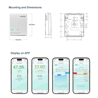Transmetteur de détection de température et d'humidité compatible WiFi Enregistreur de données Moniteur de qualité de l'air avec interface RS485 Protocole Modbus RTU
