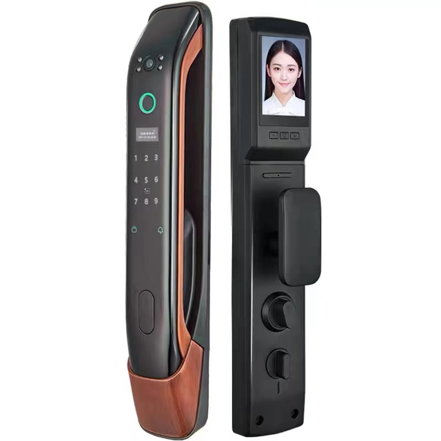 Kaadas Safety Tuya Smart Locks New Intelligent Automatic Built-in Screen Smart Door Lock With Camera
