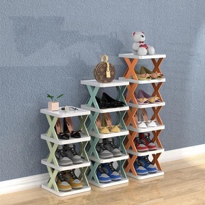 Estante organizador de <span class=keywords><strong>zapatos</strong></span> multicapa Simple fácil de montar soporte de <span class=keywords><strong>zapatos</strong></span> de plástico plegable para el hogar - Product Image 4