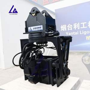 Marteau vibrant inclinable pour excavatrice : angle réglable pour le battage de pieux, idéal pour l'installation de palplanches inclinées dans les projets de fondations - Product Image 2