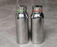 Soniu-Termo de plástico ecológico, termo de acero inoxidable térmico de doble pared, termo aislante, botella de agua