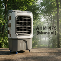 GIMEFAN Refroidisseur d'air évaporatif mobile 240W, ventilateur de refroidissement à eau portable, industriel pour l'usine, l'entrepôt, l'atelier