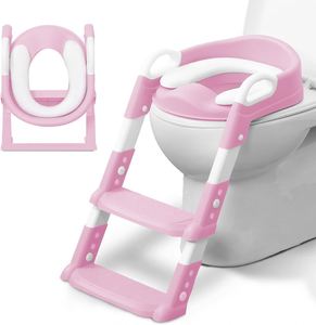 <b>Folding</b> Children's Potty Training Toilet Baby Pot Seat Urinal Chair With Adjustable Step <b>Stool</b> Ladder Comfortable Safe Toilet - Product Image 4