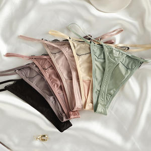 Thong Underwear Mulheres Suaves Cuecas das Mulheres Respirável T-back Lace Floral Calcinha Low-rise Mulheres Calcinhas Thongs - Product Image 4