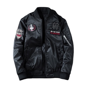 Chaqueta Bomber de Primavera para Hombre, con Bordado y Estampado, Reversible de Doble Cara, Talla Grande, Cortavientos MA-1 - Product Image 1