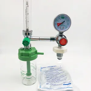 Oksigen Flowmeter Flow Meter 0-25 Gas Flowmeter Masukkan Regulator Oksigen untuk Dinding