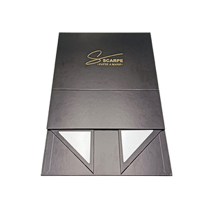 Custom Recyclable Black Magnetic Cardboard Paper <b>Box</b> for Socks Fur Clothing <b>Foldable</b> Embossed Matt Lamination for Gift Packing - Product Image 4