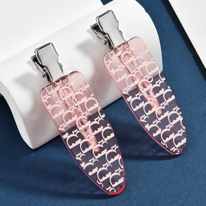 Custom Logo Korean Style Acrylic Sweet Party Christmas Hair <b>Clip</b> with Printed Logo-Hair Decoration - Product Image 2