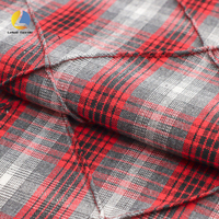 Vintage Streetwear Vêtement Textile Tissé Plaid Uni 100% Coton Vichy Jacquard Tissu Pour La Décoration Intérieure Vêtements