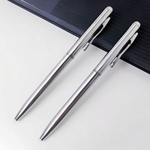 Bolígrafos de Metal de Lujo, Diseño Personalizado con Logotipo, Tinta Negra/Azul, Punta de 1.0 mm, Regalo Empresarial para Oficina/Escuela - Product Image 1