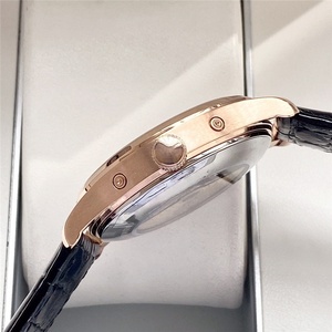 Vente directe d'usine, montre mécanique de luxe pour homme, boîtier en acier inoxydable, bracelet en cuir véritable, résistance à l'eau 50 bars, aiguilles - Product Image 6