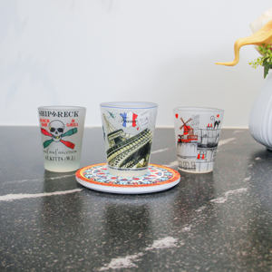 Vaso de Chupito Personalizado con Recuerdo de la Ciudad, Regalos Turísticos, <span class=keywords><strong>Benidorm</strong></span>, Dubái, Vaso Brillante para Colección de Viajes - Product Image 2