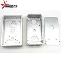 Boîtier en aluminium sablé usiné CNC avec aérateur acoustique pour module audio d'interphone de contrôle d'accès, coque de protection