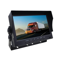 Système de caméra LCD IPS HD 1080P à écran partagé, enregistrement 24/7, carte TF, alimentation par allume-cigare, portable, pour chariots élévateurs et véhicules lourds