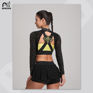Concevez votre propre uniforme de cheerleading, tenue de cheerleading avec strass, uniformes de cheerleading - Product Image 2