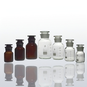 Amber / Clear Glass Reagent <strong>Bottle</strong> (Wide Mouth) For Laboratory Chemical Storage - Product Image 1