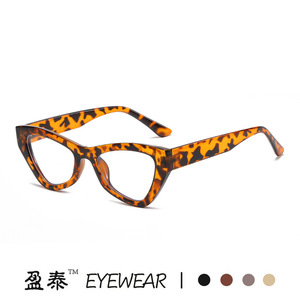 แว่นตา Yingtai ทรงแคทอาย ป้องกันแสงสีฟ้า กรอบเต็ม เลนส์ใส สำหรับทุกเพศ ดีไซน์ทรงเรขาคณิต - Product Image 3